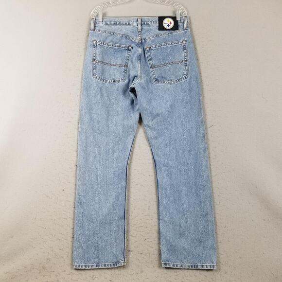 Pittsburgh Steelers Jeans Mens 32x30 Light Wash NFL Football 5 Pocket Pants - Picture 5 of 16